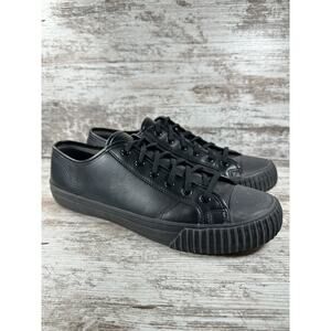 Men's PF Flyers Black Leather Center Lo Sneakers Sz 13